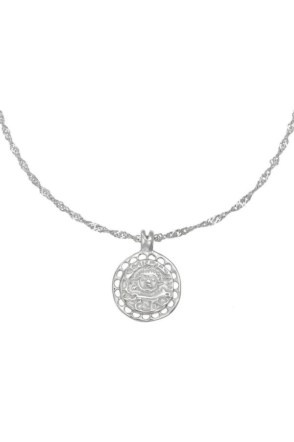 Necklace Mr. Sun Silver Stainless Steel